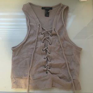forever 21 crossed tank top